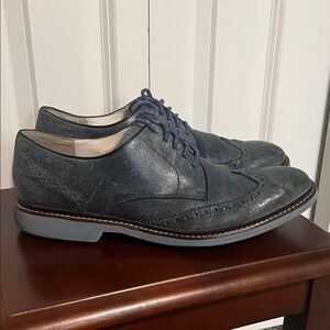 Cole Haan Nike Air Blue Leather Wing Oxford Mens Shoes 10